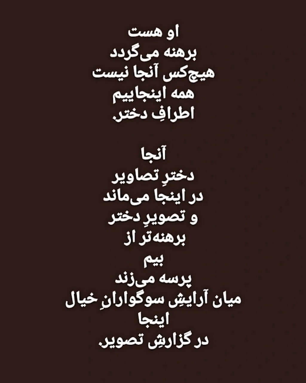 شعر در گزارشِ تصویر اثر امین حدادی